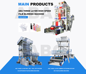 Di alta qualità Ad Alta Velocità PE LDPE HDPE MLLDPE PLA Amido di Mais Biodegradabile di Plastica Termoretraibile ABA Tre Strato di Pellicola Macchina di Salto - Product Image 5