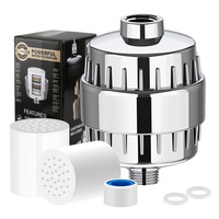 Ensemble de filtre de douche ABS 15-25 couches, capacité 50L, élimination du calcaire et des sédiments, purificateur d'eau pour pomme de douche de salle de bain