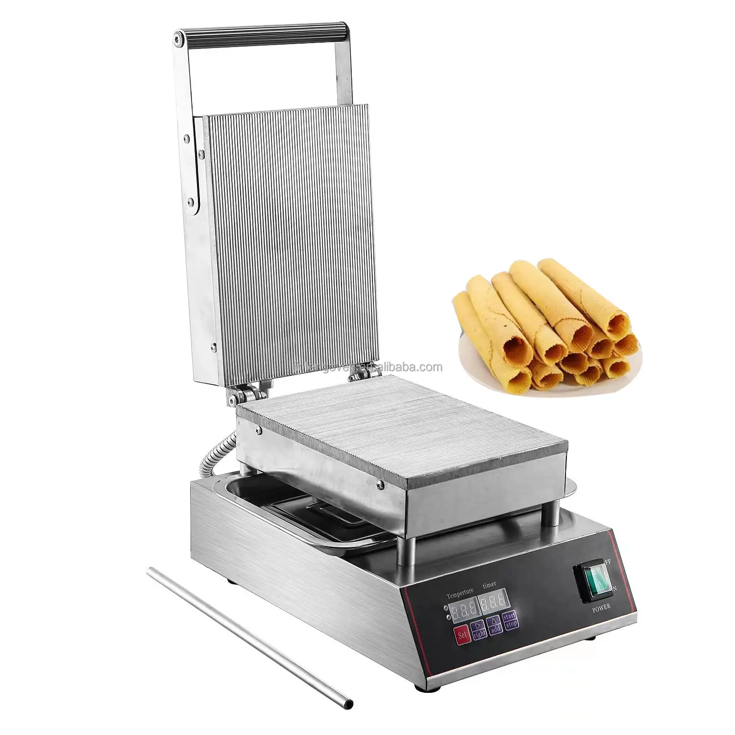 Roestvrij Staal Automatische Elektrische Snack Loempia Roller Making Machine/Loempia Biscuit Machine
