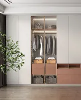 Armoire de luxe moderne pour couple, mobilier de chambre sur mesure, dressing en bois massif écologique pour villa, appartement, entrepôt, appartement en copropriété