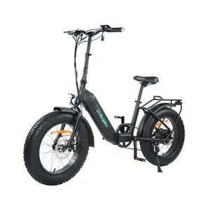 Bicicleta eléctrica plegable de alta potencia, llanta ancha de 20 pulgadas, aleación de aluminio, con batería oculta, disponible en EE. UU.