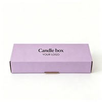 Boîtes cadeaux en papier pour bougies coniques, boîte pliante personnalisée avec votre logo de marque, emballage vide, porte-bougie conique avec fenêtre