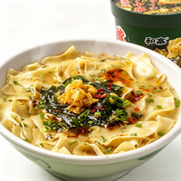 Non-fried Low-Fat Sour Soup Instant Flat Noodles Chinese Style Quick Meal Ready to Eat Convenient for Wholesale