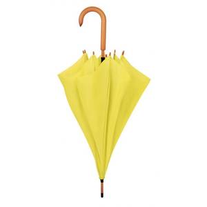 Paraguas Promocional de 105 cm con Mango de Madera Amarillo, Apertura Automática, Diseño Personalizado con Panel de Encaje, 8 Varillas, Estilo Recto - Product Image 2