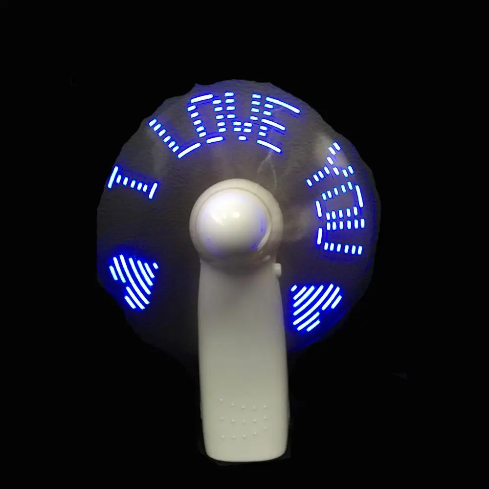 Mini veilleuse ventilateur de poche Led lumières Mini Flexible LED refroidisseur bureau refroidissement cadeau ventilateur personnages Messages mot je t'aime