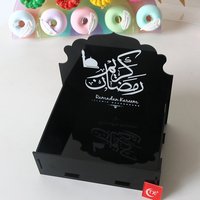 Assiette à dessert Eid ornement alimentaire plateau à gâteau décoration de la maison musulmane plateau à bonbons en acrylique plateaux de Ramadan en acrylique