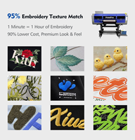Printer Multifungsi Printpro UV DTF 3D Bordir Impresora Printer UV DTF Printer Stiker untuk Tekstil Profesional Kaos