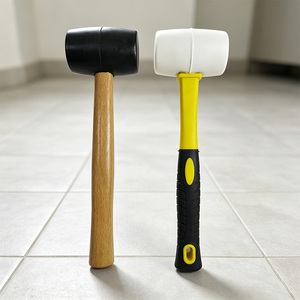 CHEVALiEROUS 8oz 16oz 24oz Vente en gros Marteau en bois personnalisé de petite taille, <span class=keywords><strong>maillet</strong></span> en <span class=keywords><strong>caoutchouc</strong></span> noir, outil à main - Product Image 5