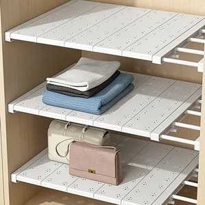 Clothing Organizer Adjustable Shelving Unit Rectangle Bolt Inserting Type For Wardrobe Storage Solution - Product Image 2