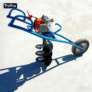 Trivella a Benzina 99cc con Carrello, Scavatore per Buche, Trivella Professionale per Fattorie, Ranch, Frutteti e Piantumazione Alberi - Product Image 1