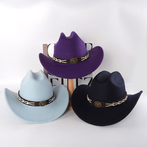 Sombrero de Vaquero de Poliéster con Ala Ancha, Protección Solar, Accesorio de Moda, Primavera 2025 - Product Image 2