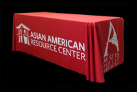 Housse de table publicitaire personnalisée imprimée en couleur pleine, 24x72 pouces, avec logo et texte, conception gratuite, pour salon professionnel, événement, exposition