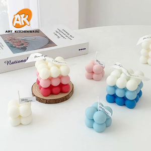 AK 3D Cube Ball แม่พิมพ์เทียนซิลิโคนแม่พิมพ์เพชร<span class=keywords><strong>ก้อน</strong></span>เดียวซิลิโคนสำหรับ DIY เทียนหอมระเหยยิปซั่ม - Product Image 3