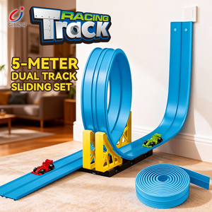 Chengji Cartoon Avonturenbaan Slotcar Speelgoed Cool Design Opvouwbaar 4-meter Alloy Racebaan Dubbele Ramp Glijbaan Slotcar Speelgoed - Product Image 3