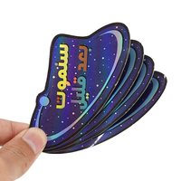 Autocollants holographiques en vinyle imperméable, impression personnalisée de logo, adhésifs, décoration laser arc-en-ciel, étiquettes hologrammes découpées, pack d'autocollants