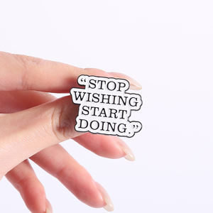 Pins de Esmalte con Frases Positivas <span class=keywords><strong>e</strong></span> Inspiradoras, Broche de Solapa Motivacional, Venta al por Mayor - Product Image 4