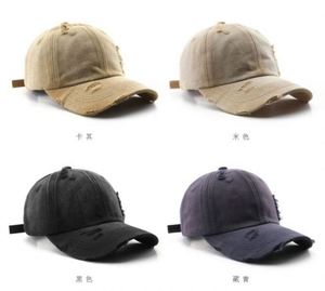 Casquette de baseball en coton déchiré printemps-été pour homme et femme, casquette de sport vieillie pour l'extérieur, idéale pour l'automne et l'hiver - Product Image 3