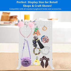 Junfeng Metal Perforated Display Rack 1 Tier Portable Multi Purpose Storage For Retail Desktop Makeup Kitchen Organization - Product Image 2
