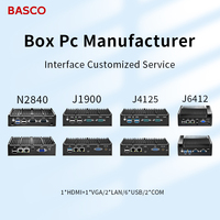 Mini PC Industrial Sin Ventilador con Procesador Celeron N2840 J1900 J4125 J6412 de Cuatro Núcleos, Windows 10/11, Linux, con Interfaces de E/S Enriquecidas