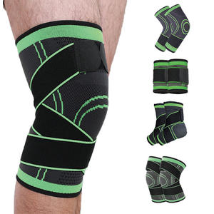 Genouillère de compression à sangle réglable, respirante et tricotée, pour le sport, la course à pied, la gym et le soulagement des douleurs au genou - Product Image 1