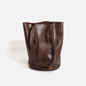 Fashion Designer Women's <b>Vintage</b> Bucket Bag Wholesale <b>Vintage</b> Handbags Soft Durable Vegan Leather Handbag <b>Purse</b> - Product Image 6