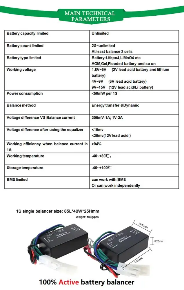 QNBBM 6S 3.2V 3.7V BMS Für EV Elektro roller Boot Solar Power System
