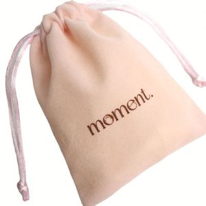Wholesale Custom Size Color Logo <b>Velvet</b> Gift Bag with Drawstring Closure Recyclable Material Screen <b>Printed</b> Design - Product Image 3