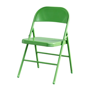 Chaise de jardin en acier Vente en gros Chaises pliantes bon marché empilables d'extérieur en acier noir pour événements Chaise pliante - Product Image 4