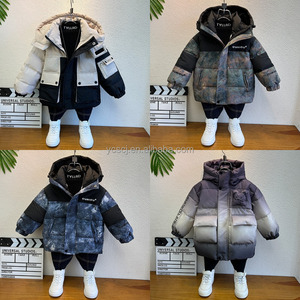 Veste polaire à capuche d'hiver pour garçons avec doublure en duvet et plumes en coton imperméable et coupe-vent longueur régulière imprimé animal - Product Image 6