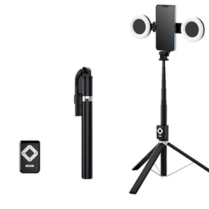 Palo de selfie plegable Amazlife T11 con control remoto Bluetooth y luz de relleno para fotografía con teléfono móvil, uso en exteriores - Product Image 2