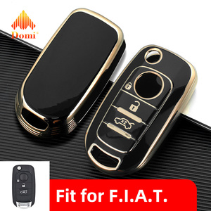 GZ DOMI 2026 Nuova Cover Protettiva per Chiave <span class=keywords><strong>Auto</strong></span> in TPU con Bordo Dorato, Protezione Completa per <span class=keywords><strong>Fiat</strong></span> 500X/<span class=keywords><strong>Tipo</strong></span> Egea, <span class=keywords><strong>Accessori</strong></span> <span class=keywords><strong>Auto</strong></span> - Product Image 1