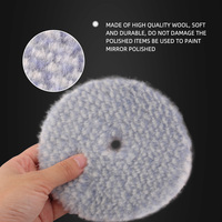 SPTA Tampon de polissage en laine 3'' à 6'' T130 à coupe intensive pour éliminer les rayures 1200 # /1500 #   Disque de ponçage pour rayures profondes sur automobile
