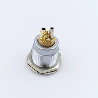 Compatible avec la série B FGG/EGG 3B Connecteur hybride coaxial gaz-électrique Prise circulaire en métal pour l'aviation Prise M18