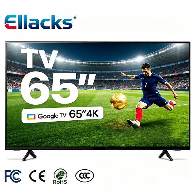 Original Brand Frameless 65 Inch 4K Smart TV LED UHD Black Google WiFi BT Bathroom TV 60Hz Home Dolby Use