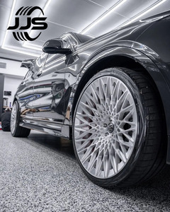 JJSEES 5x112 5x120 Jantes monobloc forgées brossées argentées compatibles avec <span class=keywords><strong>BMW</strong></span> Séries 2 3 4 5 8 M2 <span class=keywords><strong>M3</strong></span> M4 M5 M8 F87 G87 <span class=keywords><strong>E92</strong></span> G80 G82 F80 - Product Image 3