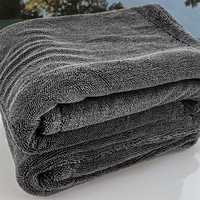 Serviette de séchage pour voiture en microfibre à boucles doubles torsadées super absorbante 1200GSM, chiffon de detailing auto sans rayures