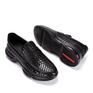 Zapatos de Hombre de Negocios y Ocio, Estilo Ligero y Lujoso, Tejidos a Mano, con Amortiguación de Aire, Suela Gruesa, Estilo Casual, Tipo Mocasín - Product Image 3