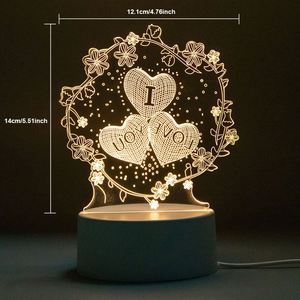 Customized Photo Acrylic Night <b>Light</b> LED 3D Christmas Decoration 7 Colors Table Lamp Party Decoration Gift - Product Image 3