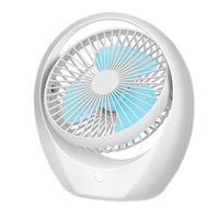 Ventilateur de table USB rechargeable à 3 vitesses, rotatif à 180 degrés, couleur jaune et bleue, idéal pour le bureau à domicile - Vente flash