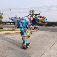 Costume de dinosaure T-Rex mécanique à plumes, design de pattes cachées, léger et flexible, tailles personnalisées pour usage en centre commercial et aéroport