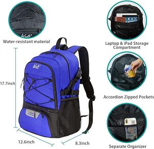 Échantillon gratuit Grand sac à dos de sport pour basketball/volley-ball/football/natation/salle de sport/voyage comprend un porte-ballon séparé - Product Image 6