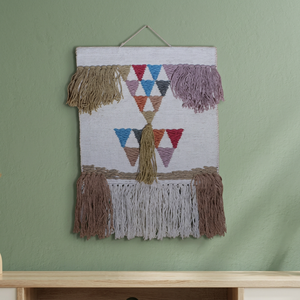 Unique Style Bohemian Small Broom Macrame Handmade Durable and Decorative Eco Friendly Multi Color Wall Hanging - Product Image 1