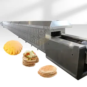 Corn Tortilla Automatic Flat Bread Make and Cooked Machine Pita Lavash Lebanese Bread Line