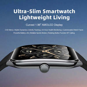 สมาร์ทวอทช์ MT61 หน้าจอโค้ง 2.5D AMOLED HD ขนาด 1.96 นิ้ว พร้อมระบบสัมผัส  ตรวจสอบสุขภาพตลอด 24 ชั่วโมง  กันน้ำระดับ IP67 นาฬิกาออกกำลังกาย - Product Image 3