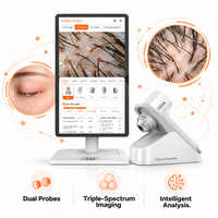 Analyseur de cheveux et de peau 3D AI portable professionnel avec écran HD pour l'analyse du cuir chevelu et de la peau, utilisation en salon de beauté