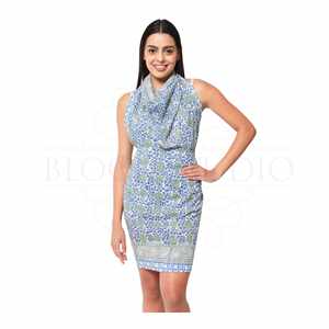 Pareo de Algodón con Estampado Étnico Hecho a Mano para Mujer, Ligero, para Usar como Cubrebañador, para la Playa y Vacaciones de Verano - Product Image 2