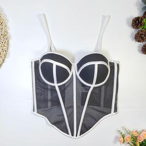 Nuevo Top Corsé con Tirantes y Cintura con Varillas para Mujer - Sensual Bustier, Top Exterior, Sujetador, Chaleco de Moda - Product Image 4