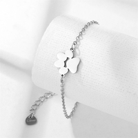Bracelet à breloques en acier inoxydable plaqué or 18 ct avec griffe de chien animal mignon et empreinte de patte de chat pour femmes et hommes Vente en gros pas cher