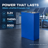 Cellule de batterie prismatique LiFePO4 LF356L 3.2V 356Ah 8000 cycles Grade A 1140Wh pour stockage d'énergie solaire ESS Maison Camping-car