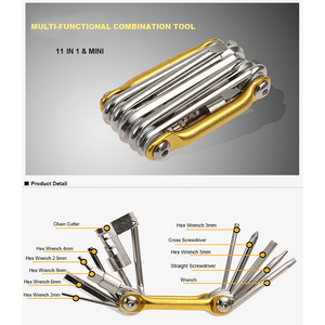 ROCKBROS Mini tournevis combiné portable, outil de réparation de vélo de poche, outil multifonction pour VTT et vélo de route, outil pliable - Product Image 4